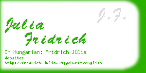 julia fridrich business card
