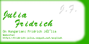 julia fridrich business card